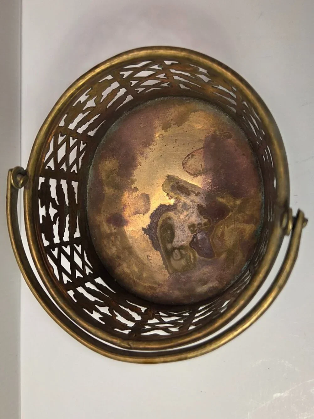 Vintage Pier 1 Brass Basket